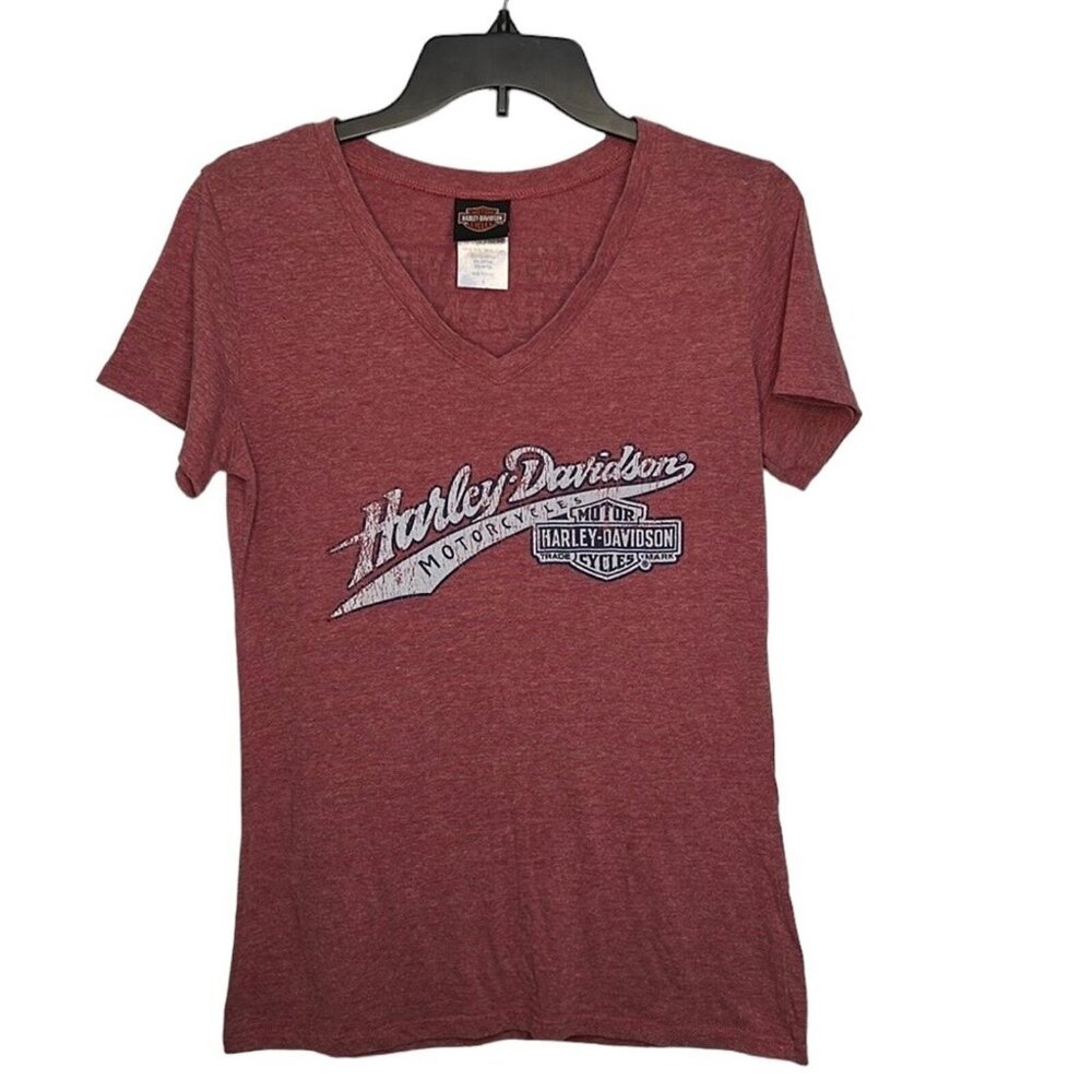 Harley Davidson T-Shirt women’s size Large Motorcycle Bahamas V-neck tee
